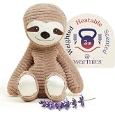 warmies Microwavable &amp; Weighted Stuffed Animals, Sloth - Heated Stuffed Animal Plushie for Warmth &amp; Comfort - Cute Soft Plush Toys for Adults &amp; Children (Boys, Girls, Babies &amp; Toddlers)