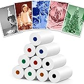 10 Rolls MIARALA 5 Vibrant Single-Color Kids Camera Paper Roll Refill, HD Paper for Most Kids Instant Cameras, BPS/BPA-Free
