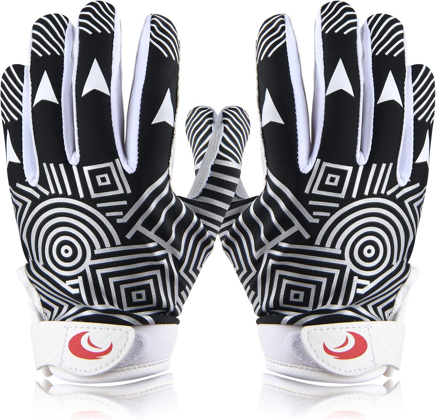 SPOMAT Football Gloves Silicone Grip Receiver Gloves with Super Stick Ability for Best Game Experience : Sports & Outdoors