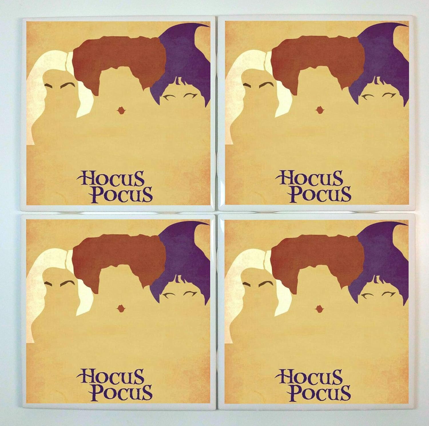 Amazon Com Hocus Pocus Coasters Set Of 4 Tile Coasters Movie