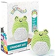 Squishmallow Original Wendy The Frog Crochet Kit, Includes Yarn, Crochet Hook, Starter Hooks, Step-by-Step Tutorials, Exclusive Crochet Kit, DIY Craft, Crochet Kits, Great Teen Gifts