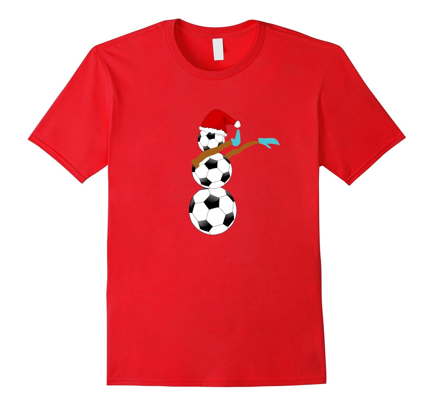 Dabbing Snowman Soccer Christmas Funny Tshirt Dab Ball-Rose