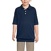 Lands' End School Uniform Big Kids Short Sleeve Banded Bottom Polo Shirt