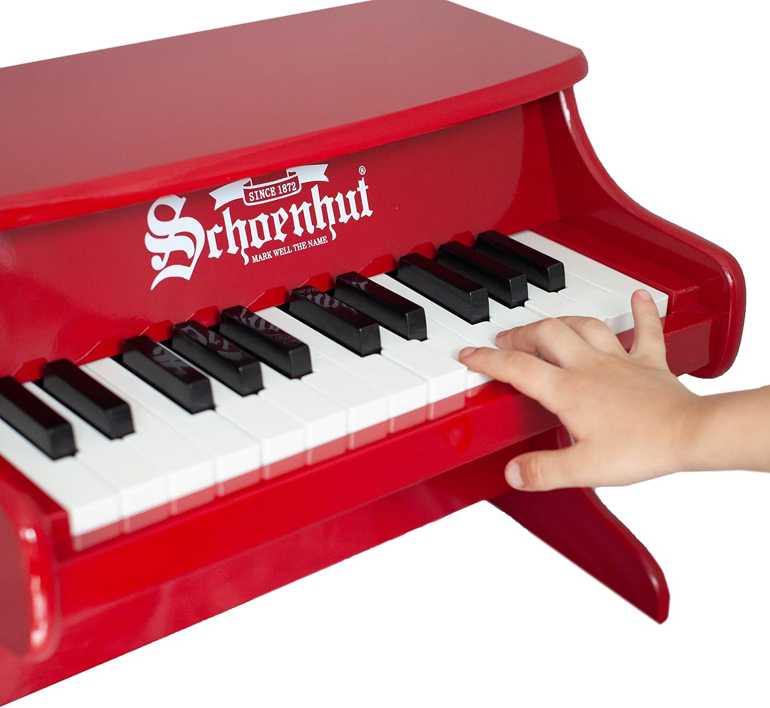Amazon Com Schoenhut My First Piano Ii 25 Keys Red Mini Keyboard Piano Toddler Musical Instruments Promote Hand Eye Coordination 25 Tuned Baby Keys Piano Keyboard Toy For Kids Piano