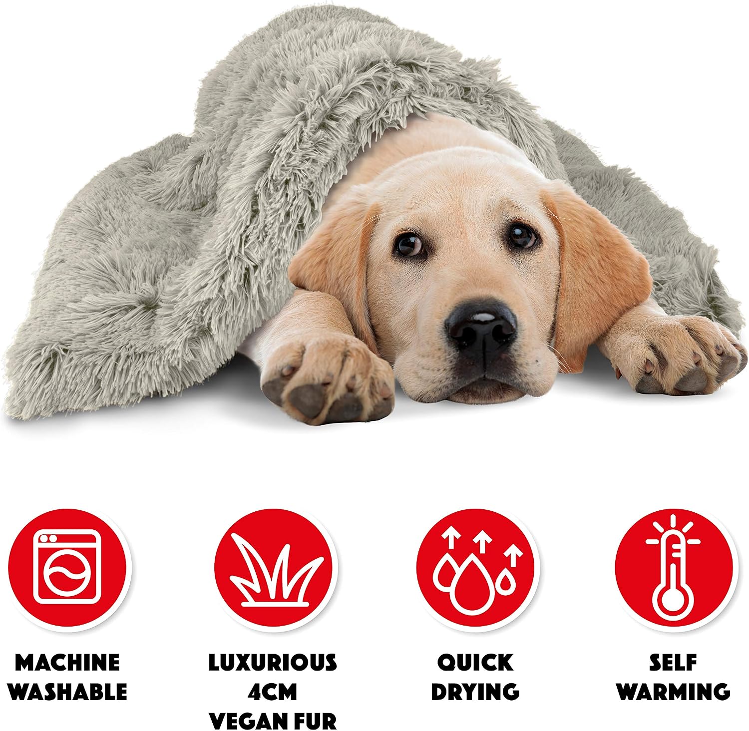 The Dog’s Blanket Sound Sleep Donut Dog Blanket, Large Silver Grey, Calming, Anti-Anxiety Snuggler Blanket, Veterinary Approved - Image 5