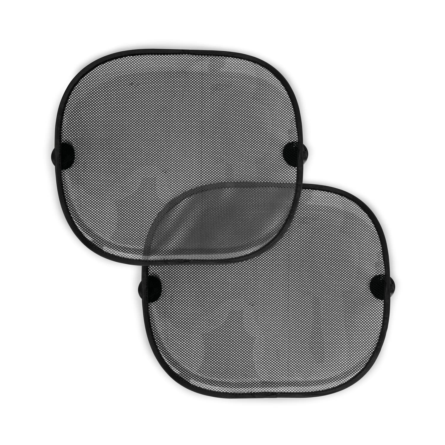 Hauck Cloud Me 2 Car Window Shades, Rear Side Window Sun Shade with Suction Cups, Grey, Pack of 2