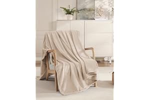 Casa Platino Fleece Throw Blanket – Lightweight & Soft 50x60 Flannel for Couch, Bed or Sofa – All Season Use – Elegant Gift f