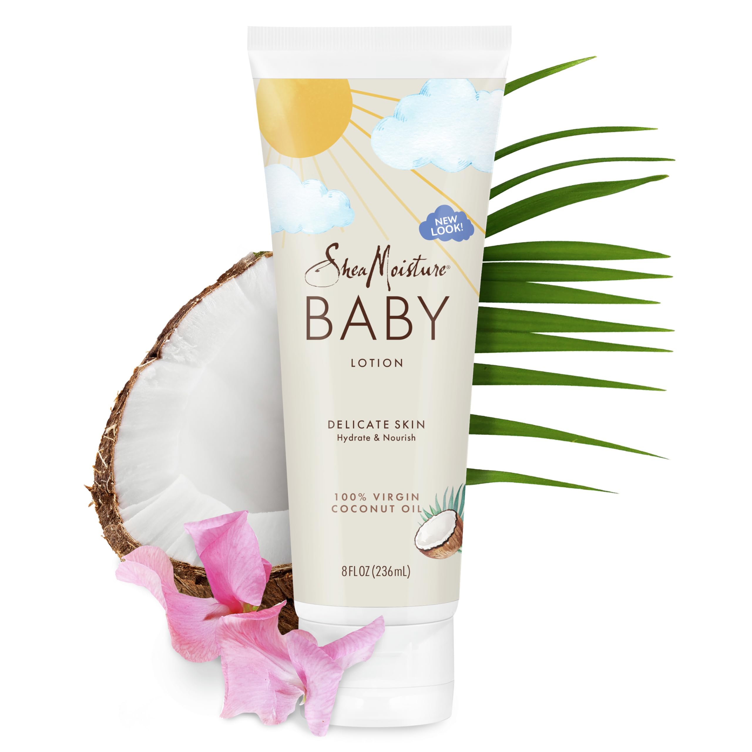 SheaMoisture Baby Lotion 100% Virgin Coconut Oil for Baby Skin Baby Lotion Clear Skin Moisturizer 8 oz
