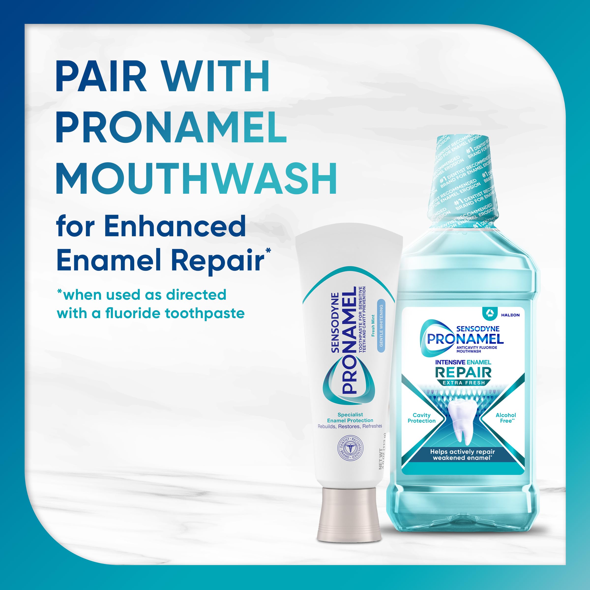 Sensodyne Pronamel Gentle Teeth Whitening Enamel Toothpaste for Sensitive Teeth, to Reharden and Strengthen Enamel, Amazon Exclusive, Fresh Mint - 4 Ounces (Pack of 4)