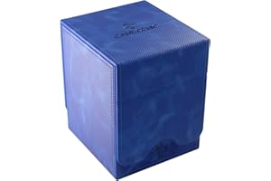 Gamegenic Squire Plus 100+ XL Convertible Deck Box - Holds 100 Double-Sleeved Cards! Premium Commander Card Case, Detachable Slide Card Case, Armorfyber Surface, Blue Color, Made