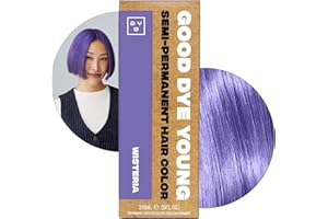 Good Dye Young Semi-Permanent Hair Color, Vegan and Cruelty-Free Purple Hair Dye, Last up to 24 Washes, Non-Damaging Conditioning Hair Color (5FL OZ, Wisteria)