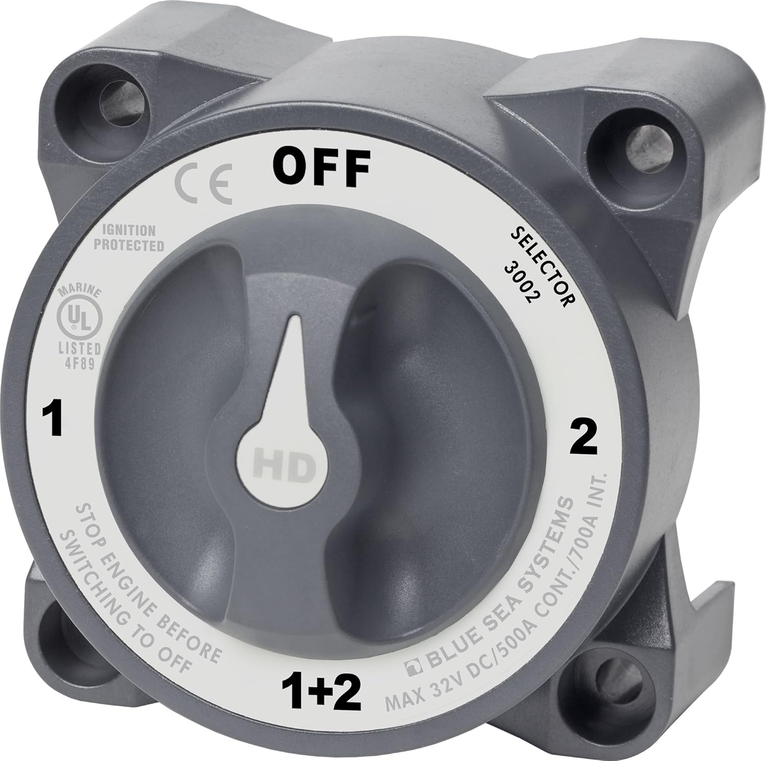 Blue Sea Systems HD Battery SELECTOR 4POS : Boating Battery Switches : Sports & Outdoors