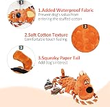 IOKHEIRA Dog Squeaky Plush Toy for Large Breeds Tug Rope Chew Yellow view 3