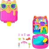 Polly Pocket Dolls &amp; Playset, Cozy Dreamland Lamb Compact | Portable Travel Toy, 1 Micro Doll, Pet Unicorn, Food &amp; Fashion Styling Accessories