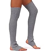 LyzerMia Womens Wool Leg Warmers Winter 28'' Thigh High Long Legwarmers 80s for Yoga Ballet Dance