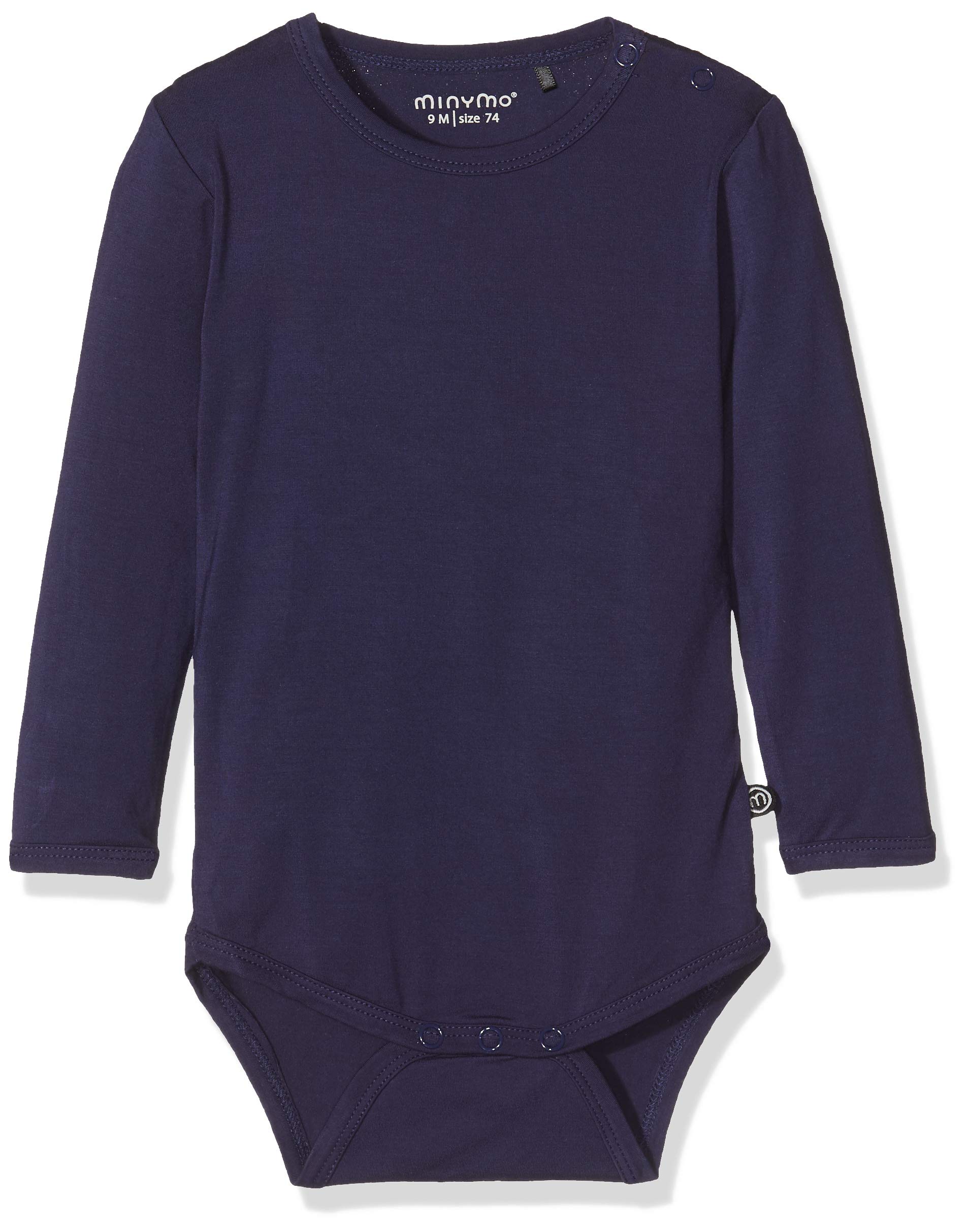 MINYMO Unisex Baby Long Sleeve Shaping Bodysuit, Blue (Dark Navy 778), 86