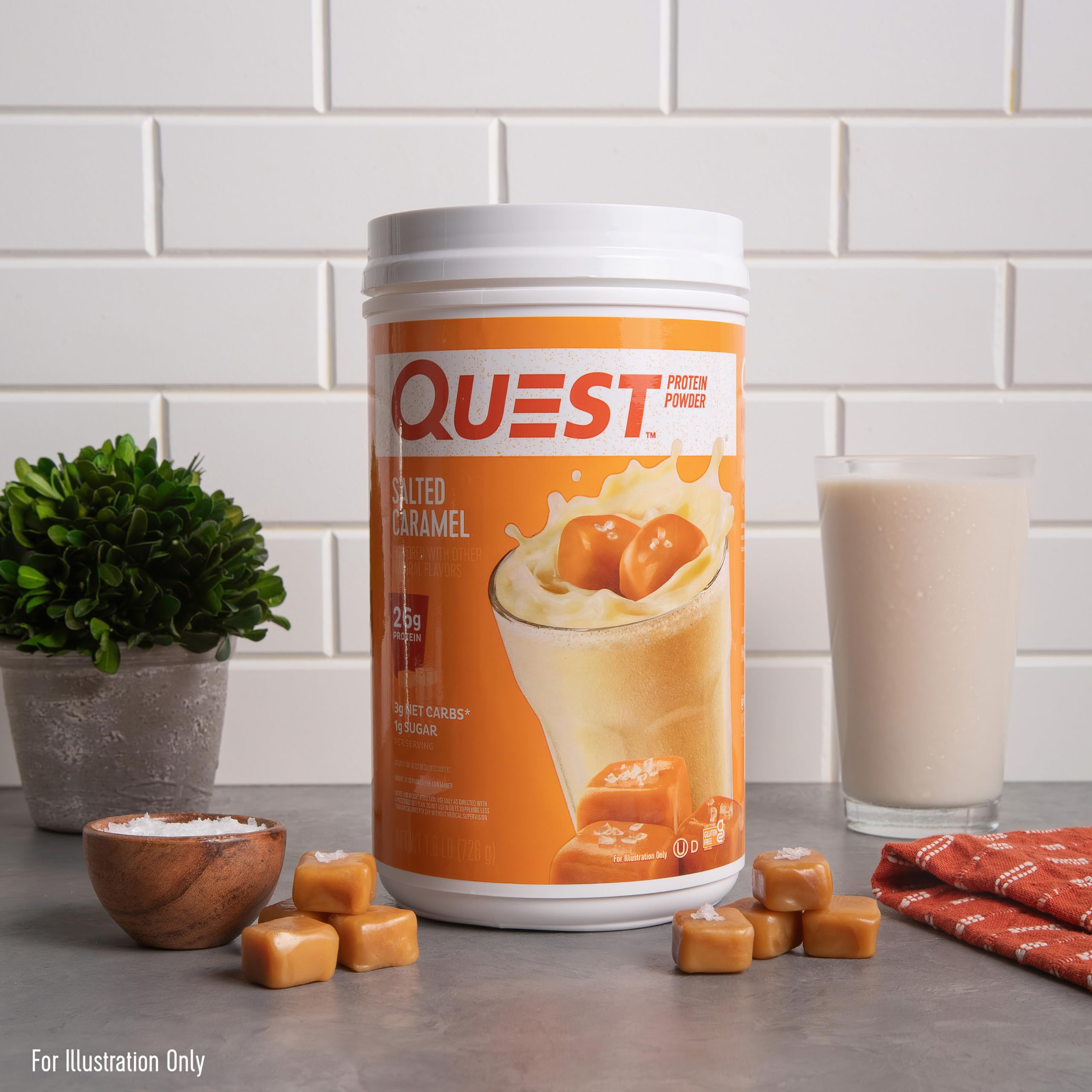 Quest Nutrition Salted Caramel Protein Powder; 26g Protein; 1g Sugar ...