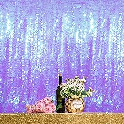 JYFLZQ Lavender Payette Mermaid Sequin Backdrop