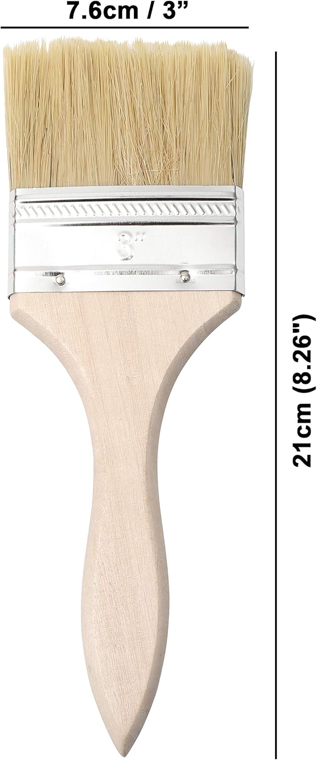 Kurtzy 12 Pack of Paint Brushes, Brush Head 76.2mm (3 inches) & Overall Brush Size 20cm (7.87 inches) - Image 3