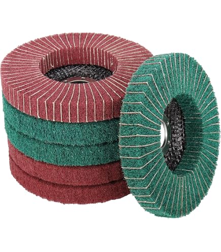 Lot De 10 Disques à Lamelles En Fibre De Nylon Grain 180 - Pour Meuleuse D'angle 115mm - Polissage Et Dérouillage
