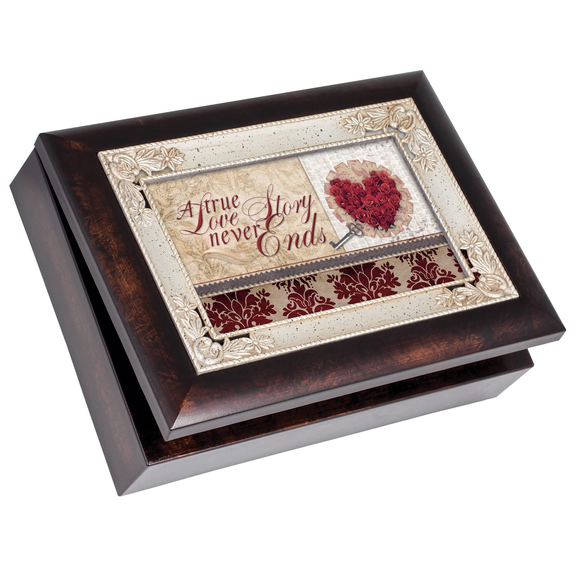 A True Love Burlwood Cottage Garden Italian Inspired Traditional Music Box Plays Unchained Melody