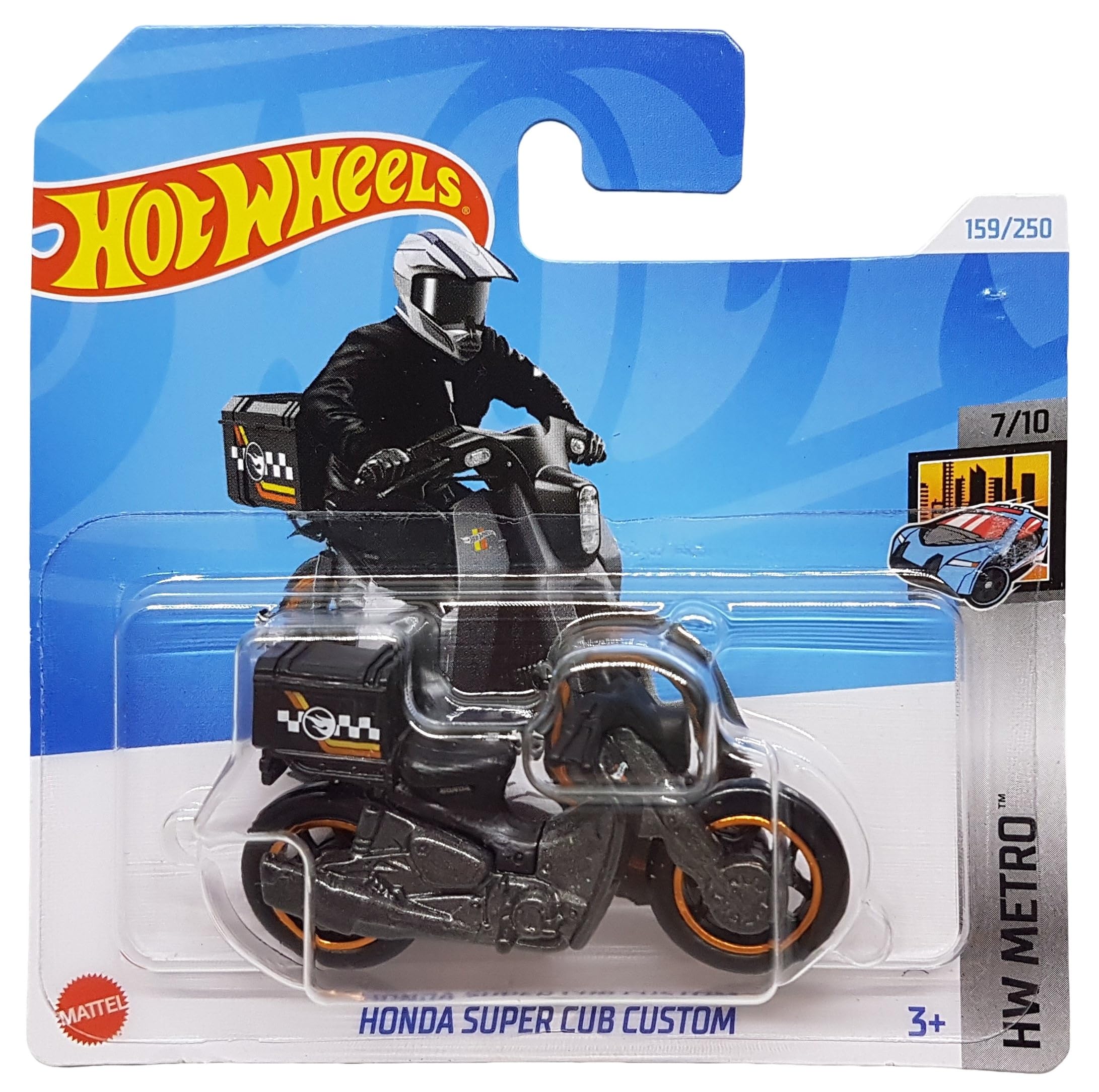 Hot Wheels - Honda Super Cub Custom - HW Metro 7/10 - HTF23 - Short Card - Treasure Hunt - Motorcycle - Mattel 2024-1:64