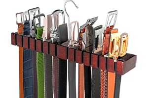 HOUNDSBAY Belt Organizer for Closet - Belt Hanger for Closet - Belt Rack & Belt Storage - Belt Holder for Closet - Gifts for Dad