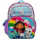 AI ACCESSORY INNOVATIONS Gabby’s Dollhouse Backpack for Girls, 16 Inch School Bag with Flip Sequins & 3D Molded Front Pocket, Purple