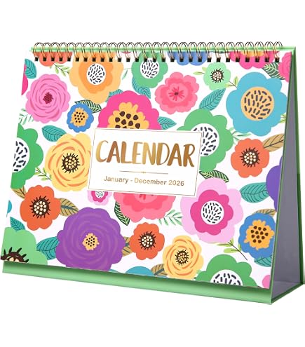 Mini Calendrier De Bureau 2025-2026 (juillet 2025 à Décembre 2026) - 18 Mois Pliable Et Portable - Pour école, Bureau, Maison (rose)