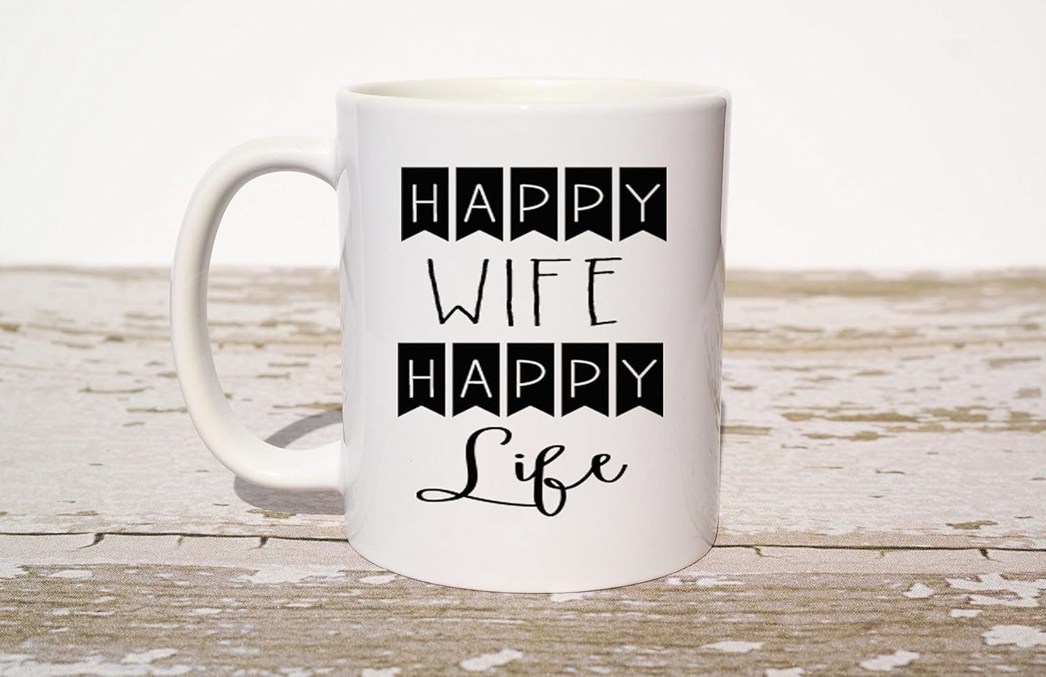 happy wife happy life mug