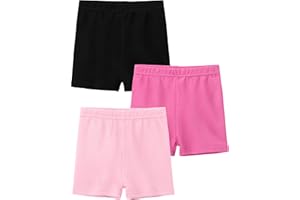 YERIOK 3 Pack Cotton Baby Girls Shorts Toddler Biker Bike Cartwheel Under Shorts for Baby Girl Clothes