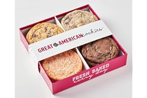 Great American Cookies - 12 Classic Assorted Box Fresh Baked Assorted Cookies - Baked Daily, Hand Scooped and Never Frozen - Great for birthday, graduation, parties, or special events