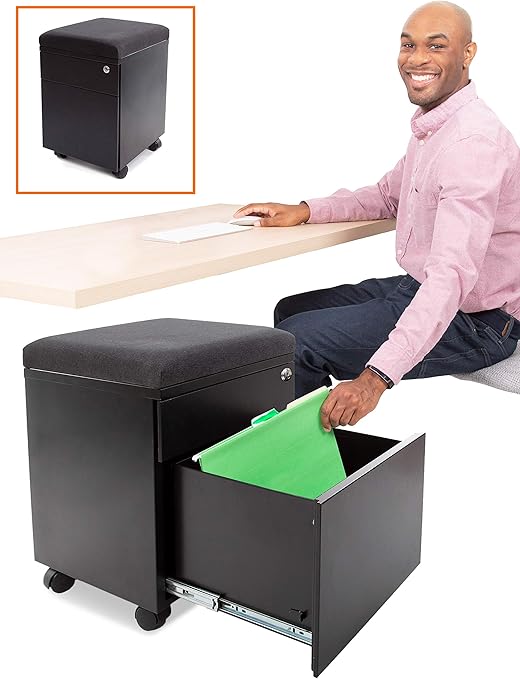 Stand Steady Vert Rolling File Cabinet 2 Drawer Mobile File Cabinet With Locking Storage
