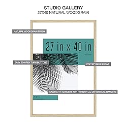 MCS Studio Gallery Frame, Natural Woodgrain, 27 x