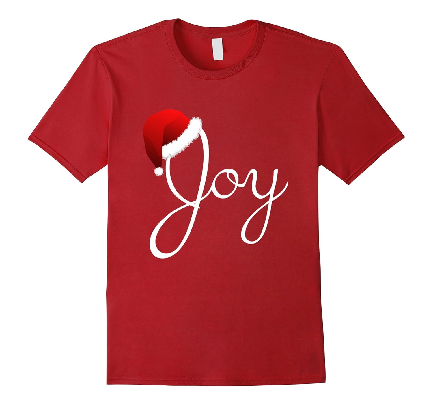 Joy Christmas Shirt - Santa Hat Christmas Joy T-Shirt-Rose