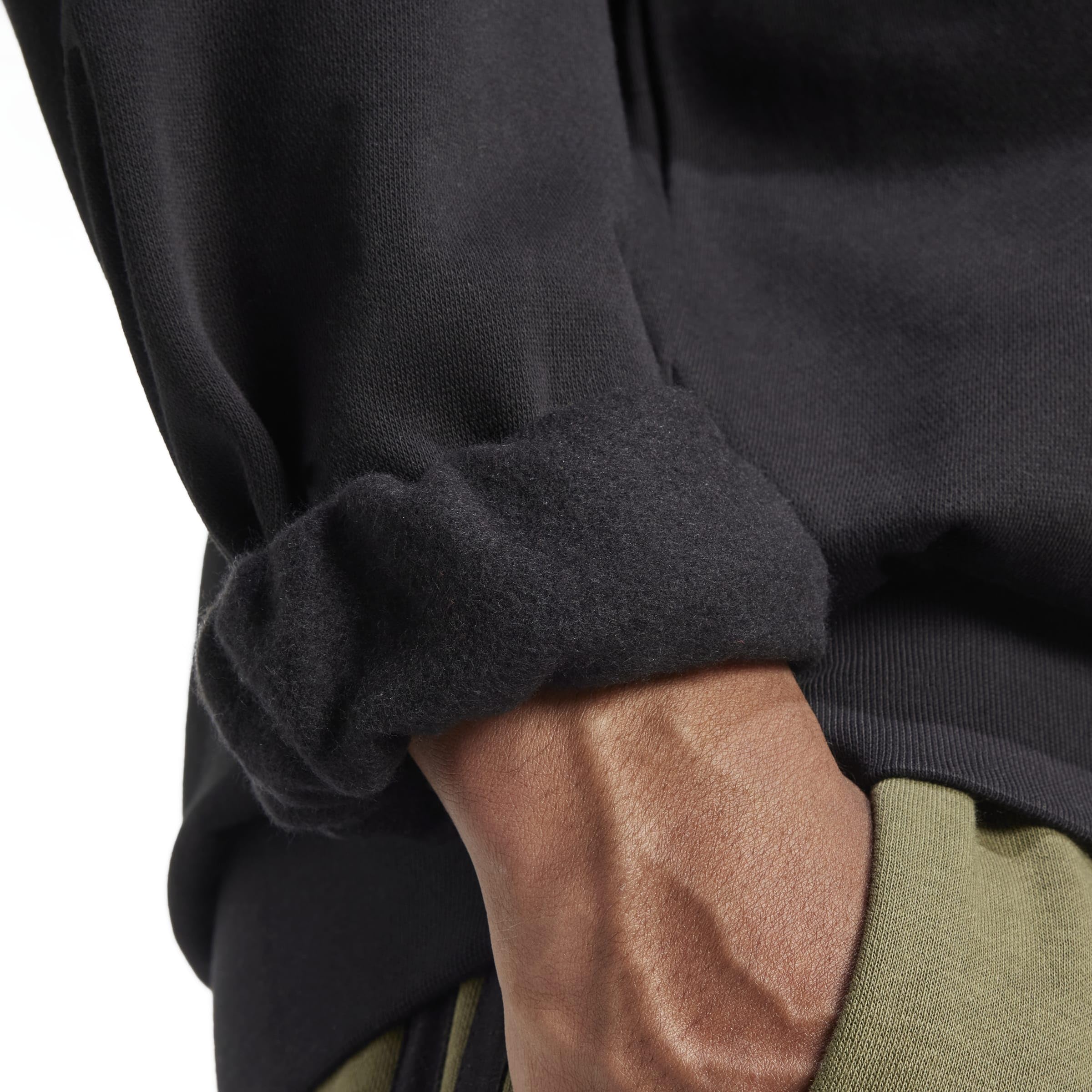 adidas Herren Essentials FEELCOZY Fleece Sweatshirt, Black/White, M 5