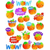Eureka Peach Stickers - Scented | 4 Sheets of Stickers | Scratch and Sniff | Peach Scent