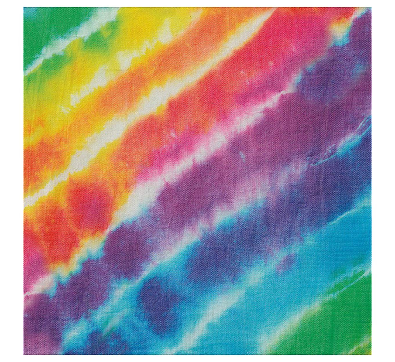 Unique Party 99102 - Rainbow Tie Dye Paper Napkins, Pack of 16,Multi Color,6.5" x 6.5"