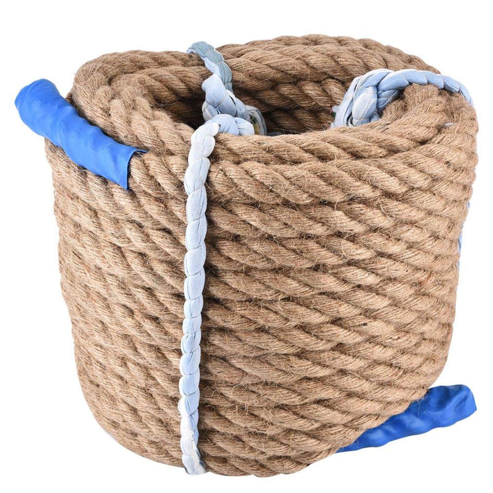 Twine Rope, 20M/65.6ft 20mm Natural Rope Heavy Duty String Jute Twine Gardening String for Tug-Of-War Binding DIY Crafts Decoration Macrame Projects Gardening Farm