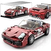 Mould King Speed Champion 911 Racing Car Building Set & Display Case, 27060 MOC Cool Vehicles Model Kits Birthday Gifts for Adults/Teens, Creative Classic Cars for Age 14+ (389 Pcs)