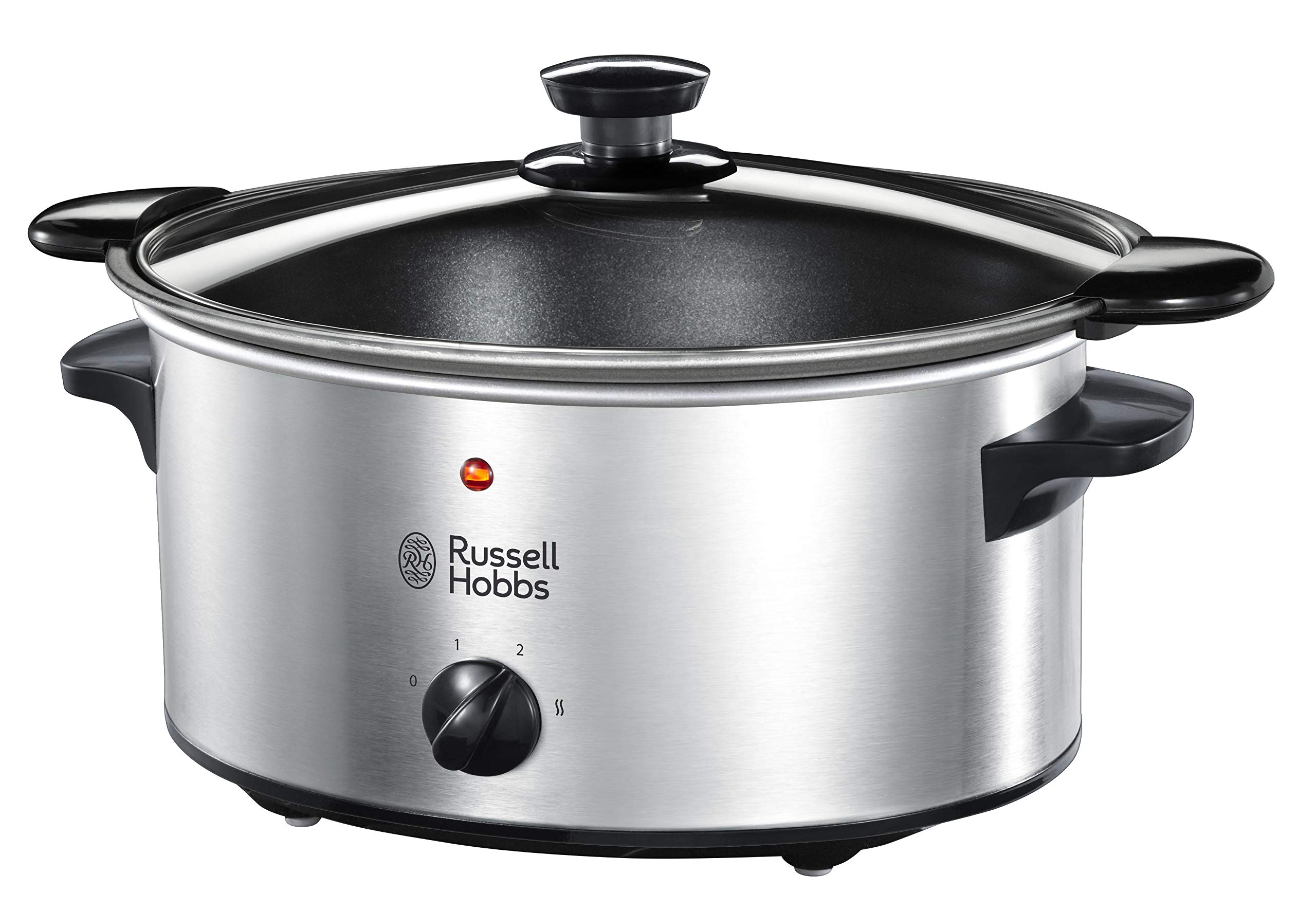 Russell Hobbs Mijoteur Electrique [Facile Et Pratique] Compact@Home (3,5 L, 4/5 Personnes, Cuve En Ceramique Amovible, Cuisson Réglable, Base En Inox, Maintien Au Chaud, Pieds Antidérapants) 22740-56