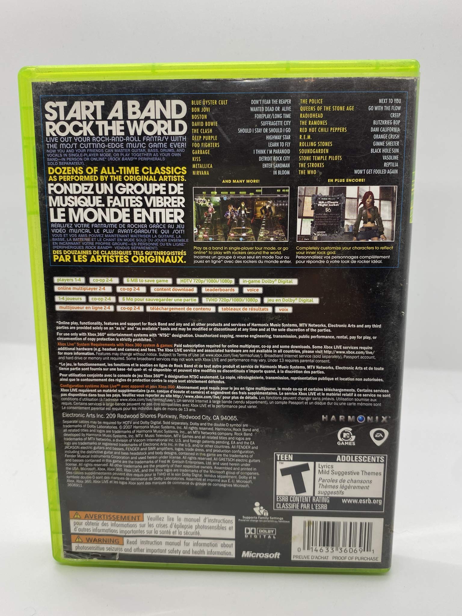 Rock Band for XBox 360