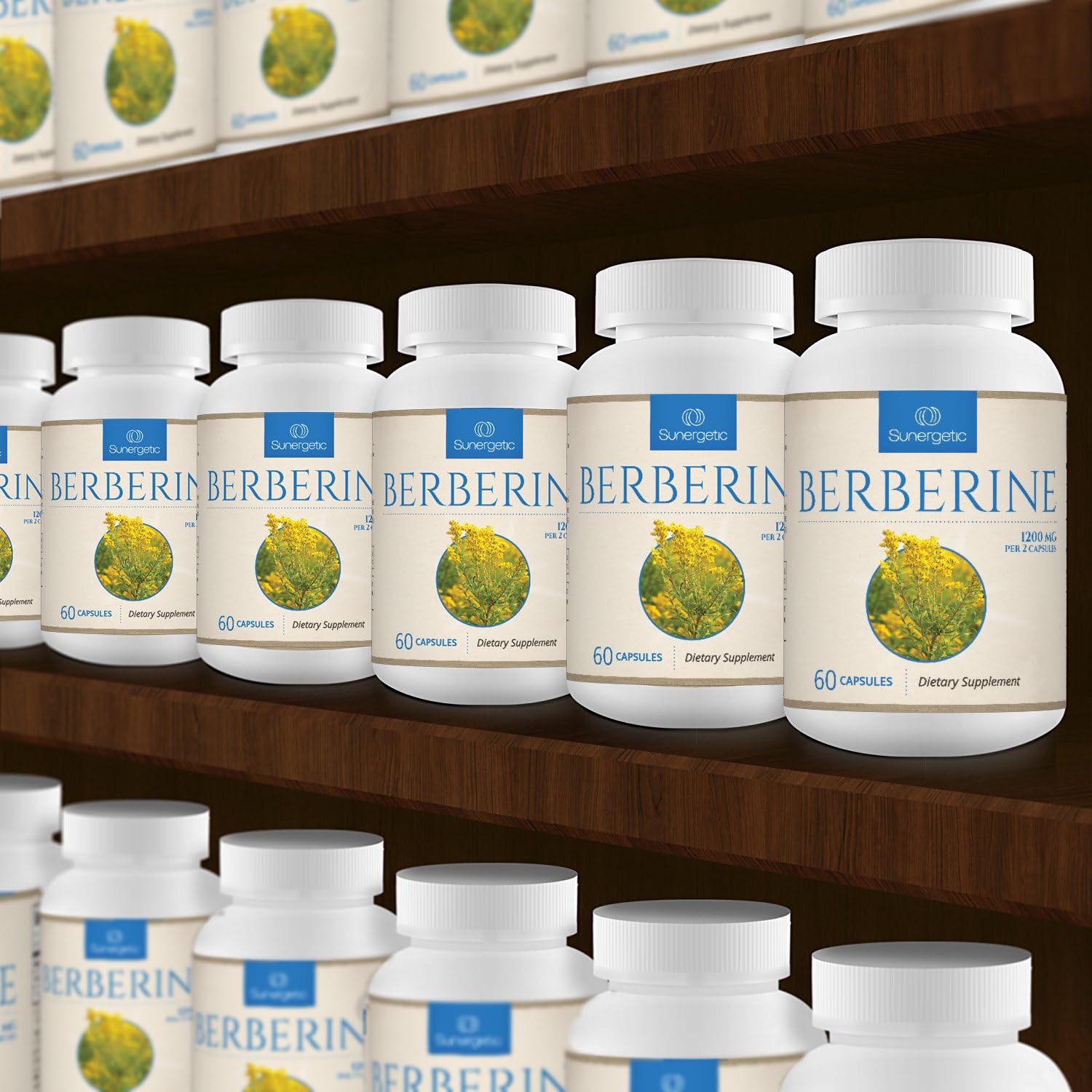 Premium Berberine Supplement -1,200 mg of Berberine Per Serving – Non-GMO Berberine HCI Supplement- Powerful Berberine Health Formula - 60 Berberine Capsules: Health & Personal Care