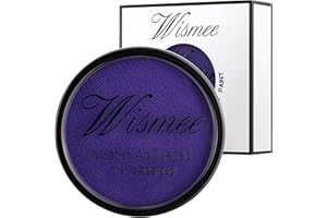 Wismee Face and Body Paint, Professional Classic Water Activated Face Body Paint (2.4 oz)(Dark Purple)