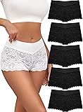 ALL OF SHE Lace Boy Shorts Sexy Cheeky Panties