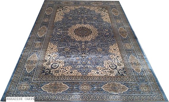 Paradise Carpet Creation Persian Carpet (Grey, Acrylic, 6 X 9 Feet)