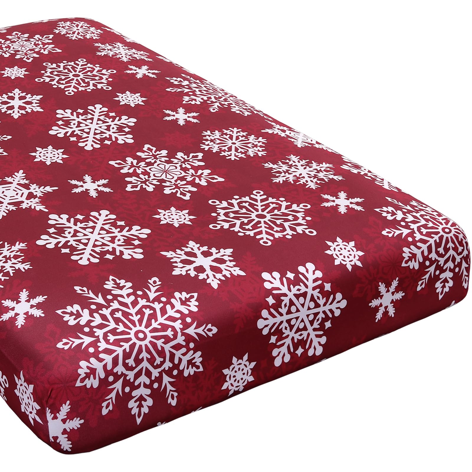 H.VERSAILTEX Christmas Sofa Slipcover Fleece Stretch Chaise Cover Sectional Couch Covers for L Shaped Sofa Both Left/Right Snowflakes Sofa Cover for Christmas (1 Piece Chaise Cover, Snowflakes)