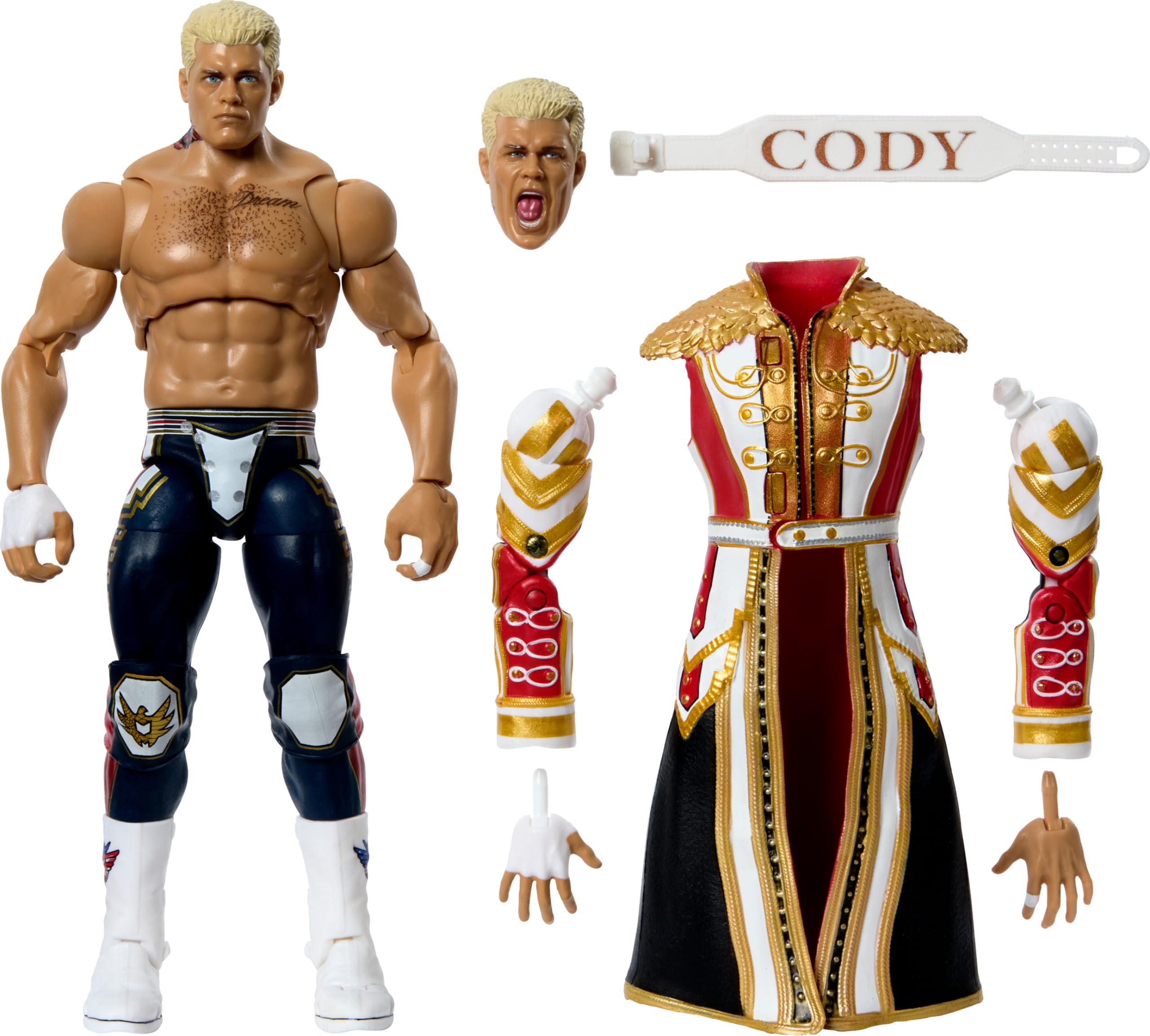 WWE Elite Cody Rhodes Action Figure 2025 - 6-inch Collectible With 25 Points Articulation