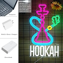 Hookah Neon Sign Nargile Lounge Sign Colorful LED