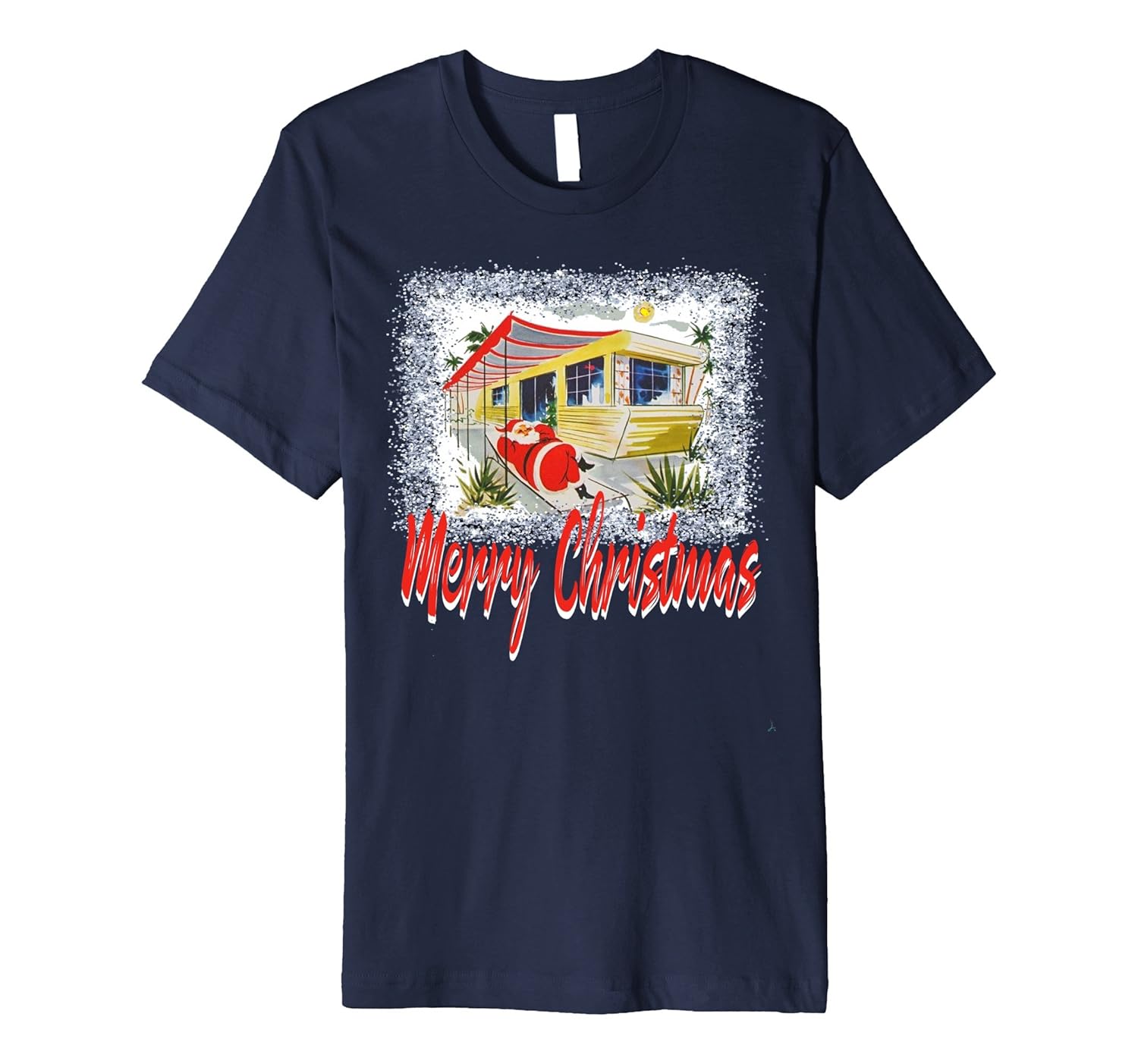 Retro MCM Christmas T-Shirt Vintage Trailer RV Santa T-Shirt-ANZ